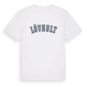 Lövhult college t-shirt – ekologisk bomull t-shirt från Pinshirt