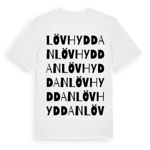 Lövhyddan ordlek t-shirt – ekologisk bomull t-shirt från Pinshirt