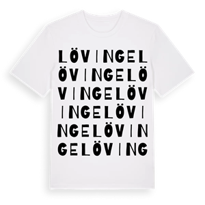 Lövinge ordlek t-shirt – ekologisk bomull t-shirt från Pinshirt