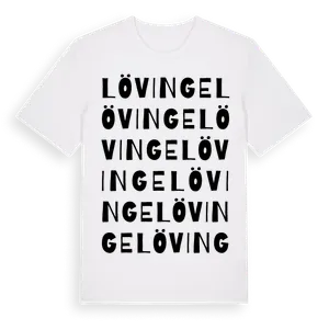 Lövinge ordlek t-shirt – ekologisk bomull t-shirt från Pinshirt