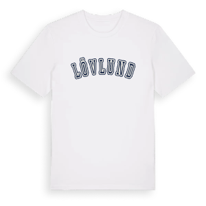 Lövlund college t-shirt – ekologisk bomull t-shirt från Pinshirt