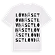 White t-shirt med Lövnäset ordlek t-shirt