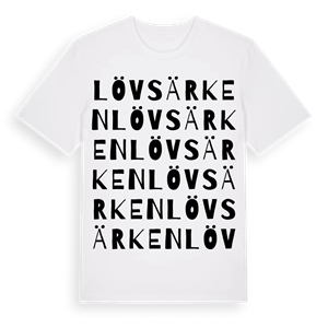 Lövsärken ordlek t-shirt – ekologisk bomull t-shirt från Pinshirt