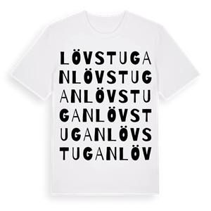 Lövstugan ordlek t-shirt – ekologisk bomull t-shirt från Pinshirt