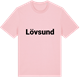 Pink Cotton t-shirt med Lövsund fetstil t-shirt
