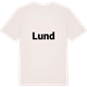 Vintage White t-shirt med Lund fetstil t-shirt