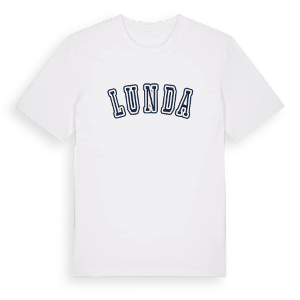 Lunda college t-shirt – ekologisk bomull t-shirt från Pinshirt