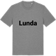 Mid Heather Gray t-shirt med Lunda fetstil t-shirt