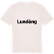 Vintage White t-shirt med Lundäng fetstil t-shirt
