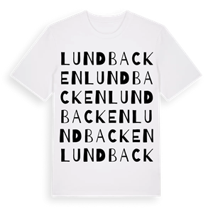 Lundbacken ordlek t-shirt – ekologisk bomull t-shirt från Pinshirt