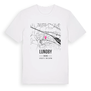 Lundby karta t-shirt – ekologisk bomull t-shirt från Pinshirt