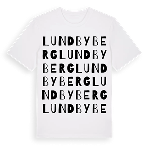 Lundbyberg ordlek t-shirt – ekologisk bomull t-shirt från Pinshirt
