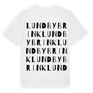 Lundbybrink ordlek t-shirt – ekologisk bomull t-shirt från Pinshirt