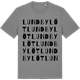 Mid Heather Gray t-shirt med Lundbylöt ordlek t-shirt