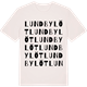 Vintage White t-shirt med Lundbylöt ordlek t-shirt