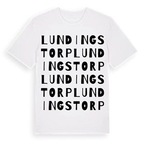 Lundingstorp ordlek t-shirt – ekologisk bomull t-shirt från Pinshirt