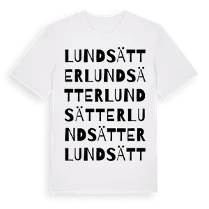 Lundsätter ordlek t-shirt – ekologisk bomull t-shirt från Pinshirt