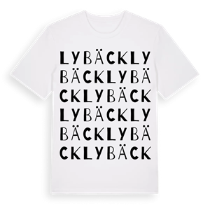 Lybäck ordlek t-shirt – ekologisk bomull t-shirt från Pinshirt