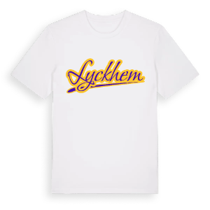 Lyckhem baseball t-shirt – ekologisk bomull t-shirt från Pinshirt