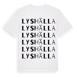 Lyshälla ordlek t-shirt – ekologisk bomull t-shirt från Pinshirt