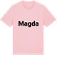 Pink Cotton t-shirt med Magda fetstil t-shirt