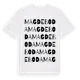 White t-shirt med Magdeboda ordlek t-shirt