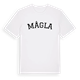 White t-shirt med Mågla böjd t-shirt