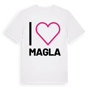 Jag älskar Magla t-shirt stort tryck – ekologisk bomull t-shirt från Pinshirt