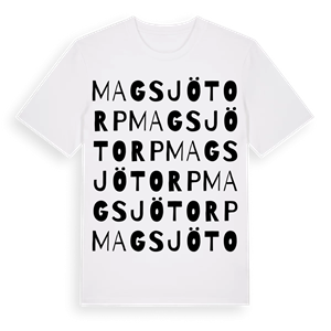 Magsjötorp ordlek t-shirt – ekologisk bomull t-shirt från Pinshirt