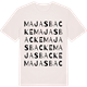 Vintage White t-shirt med Majas backe ordlek t-shirt