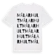 White t-shirt med Målarhult ordlek t-shirt