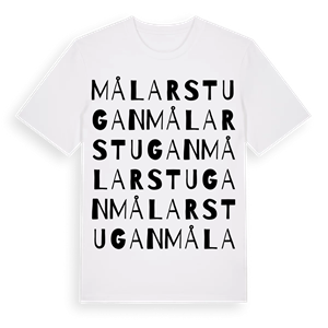 Målarstugan ordlek t-shirt – ekologisk bomull t-shirt från Pinshirt