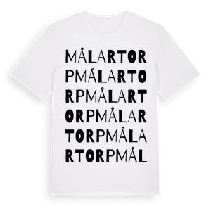 Målartorp ordlek t-shirt – ekologisk bomull t-shirt från Pinshirt