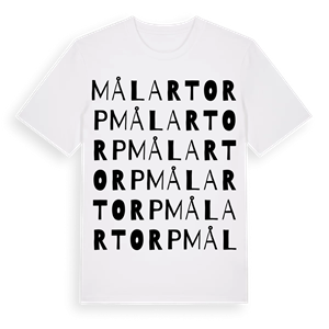 Målartorp ordlek t-shirt – ekologisk bomull t-shirt från Pinshirt