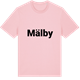 Pink Cotton t-shirt med Mälby fetstil t-shirt