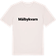 Vintage White t-shirt med Mälbykvarn fetstil t-shirt