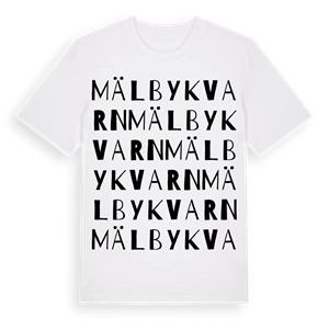 Mälbykvarn ordlek t-shirt – ekologisk bomull t-shirt från Pinshirt