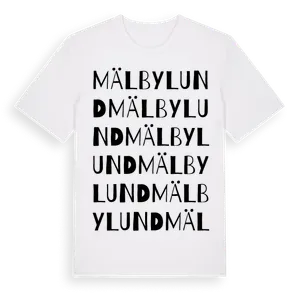 Mälbylund ordlek t-shirt – ekologisk bomull t-shirt från Pinshirt
