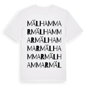 Mälhammar ordlek t-shirt – ekologisk bomull t-shirt från Pinshirt