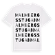 White t-shirt med Malmbergsstugan ordlek t-shirt