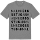 Mid Heather Gray t-shirt med Malmbergsstugan ordlek t-shirt