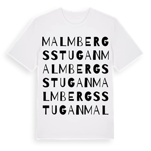 Malmbergsstugan ordlek t-shirt – ekologisk bomull t-shirt från Pinshirt