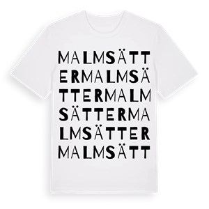Malmsätter ordlek t-shirt – ekologisk bomull t-shirt från Pinshirt