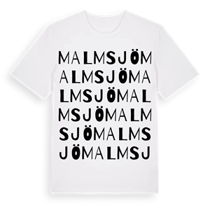 Malmsjö ordlek t-shirt – ekologisk bomull t-shirt från Pinshirt