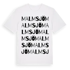 Malmsjö ordlek t-shirt – ekologisk bomull t-shirt från Pinshirt