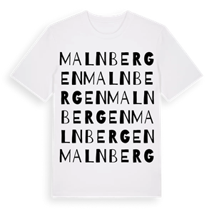 Malnbergen ordlek t-shirt – ekologisk bomull t-shirt från Pinshirt