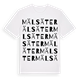 White t-shirt med Mälsäter ordlek t-shirt