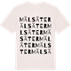 Vintage White t-shirt med Mälsäter ordlek t-shirt