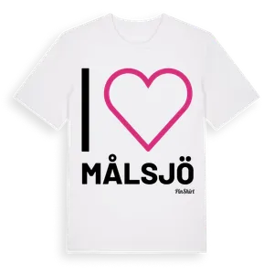 Jag älskar Målsjö t-shirt stort tryck – ekologisk bomull t-shirt från Pinshirt