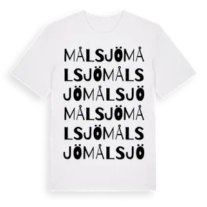 Målsjö ordlek t-shirt – ekologisk bomull t-shirt från Pinshirt